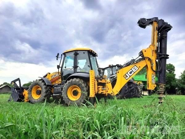 JCB 4CX +Piling Master Tractopelle