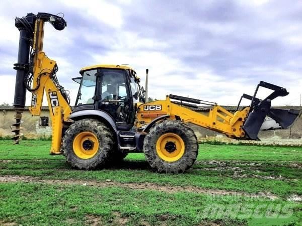 JCB 4CX +Piling Master Tractopelle