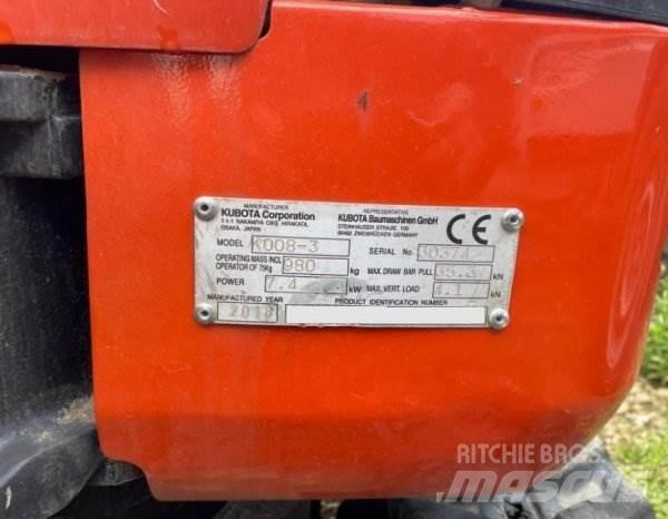 Kubota K008-3 Mini pelle < 7t