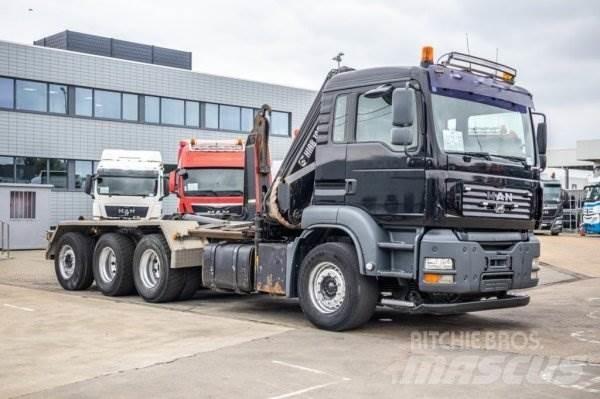 MAN TGA 35.390 Camion plateau ridelle avec grue