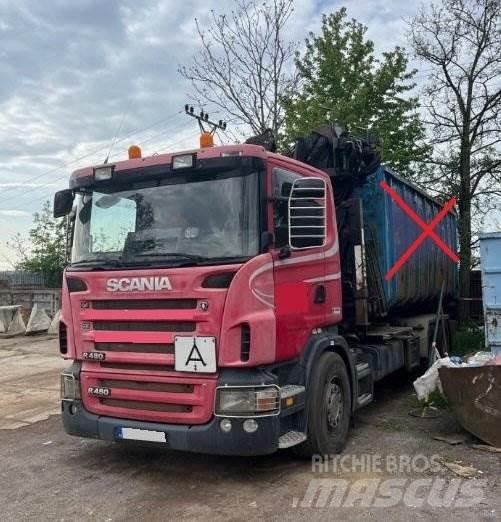 Scania R480 +MEC Camion plateau ridelle avec grue