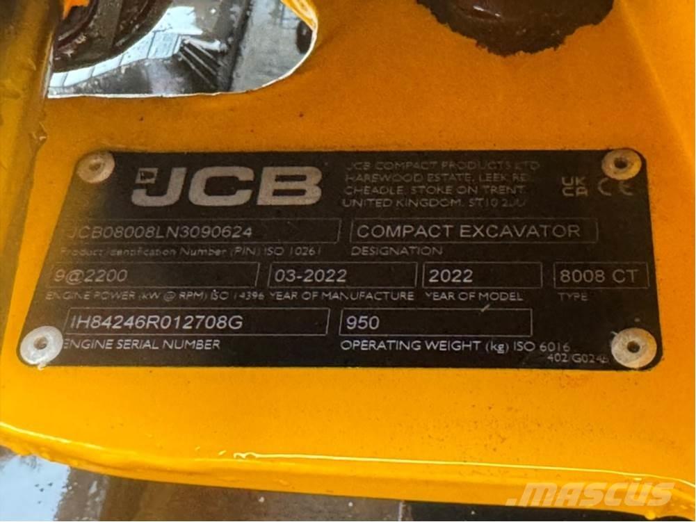 JCB MICRO 8008 Mini pelle < 7t