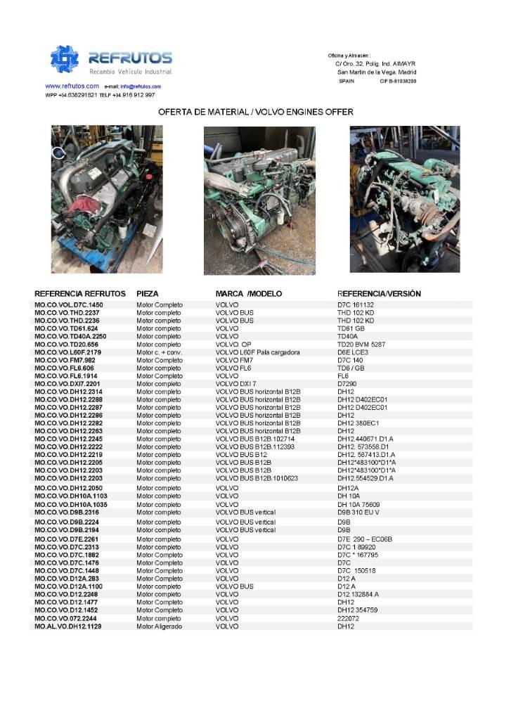 Volvo D9 B Moteur
