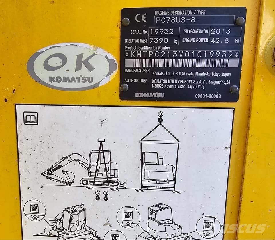 Komatsu PC 78 US-8 Mini pelle 7t-12t