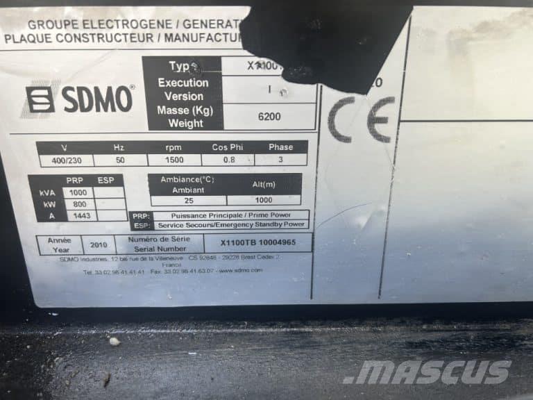Sdmo X1100 TB Générateurs diesel