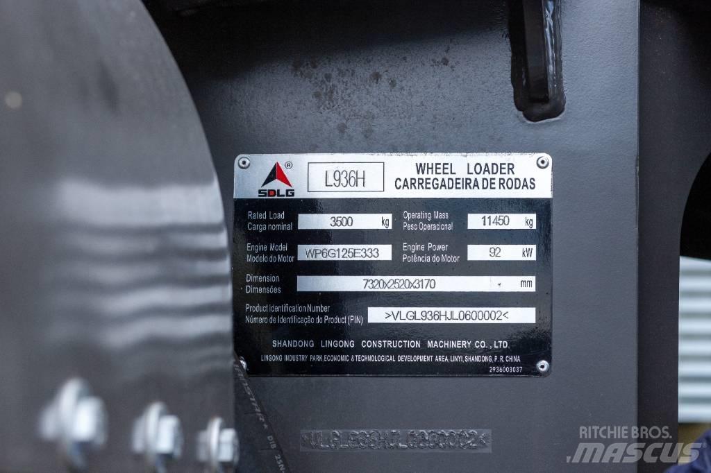 SDLG 936H Chargeuse sur pneus