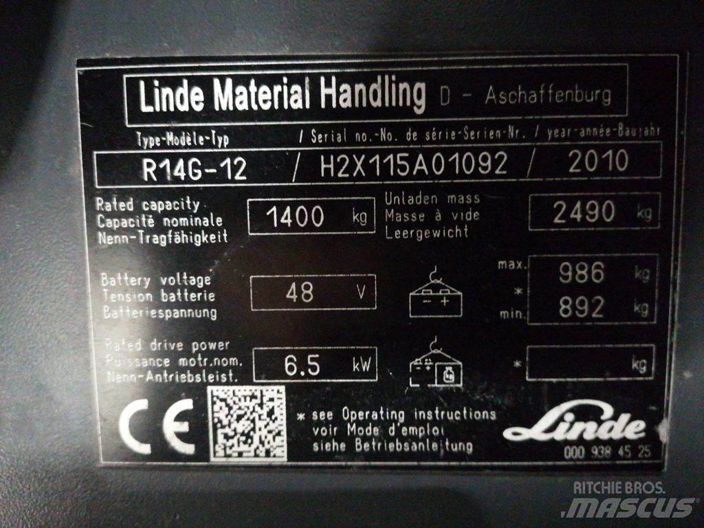 Linde R14G-12 Chariot à mât rétractable