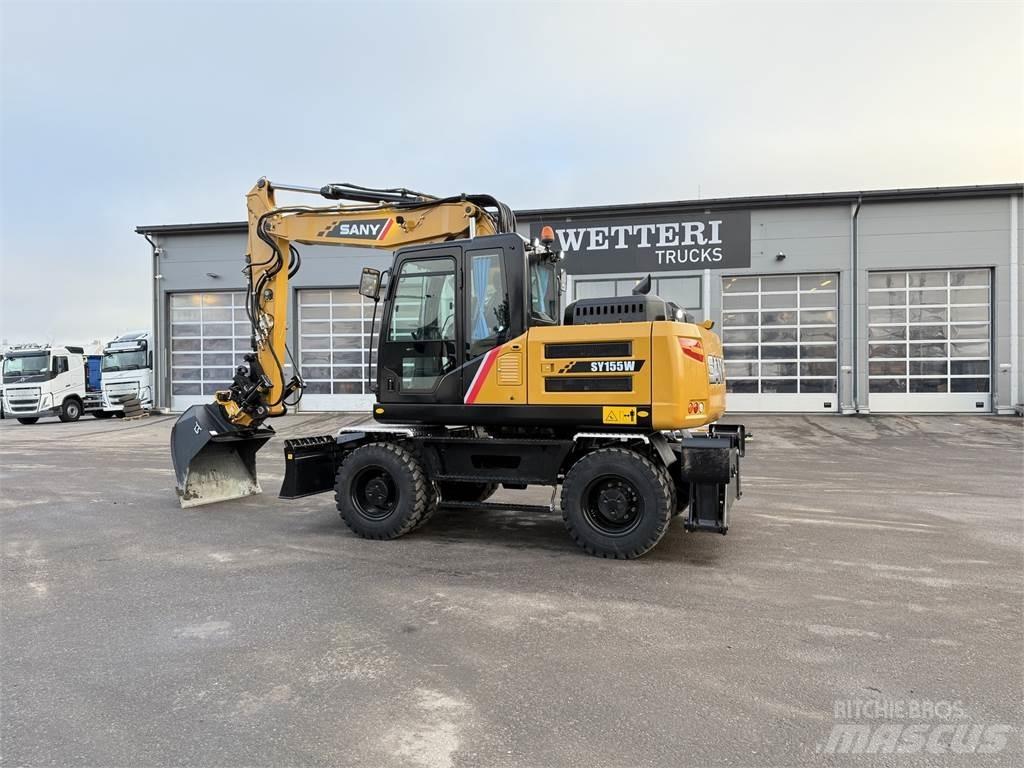 Sany SY155W Pelle sur pneus