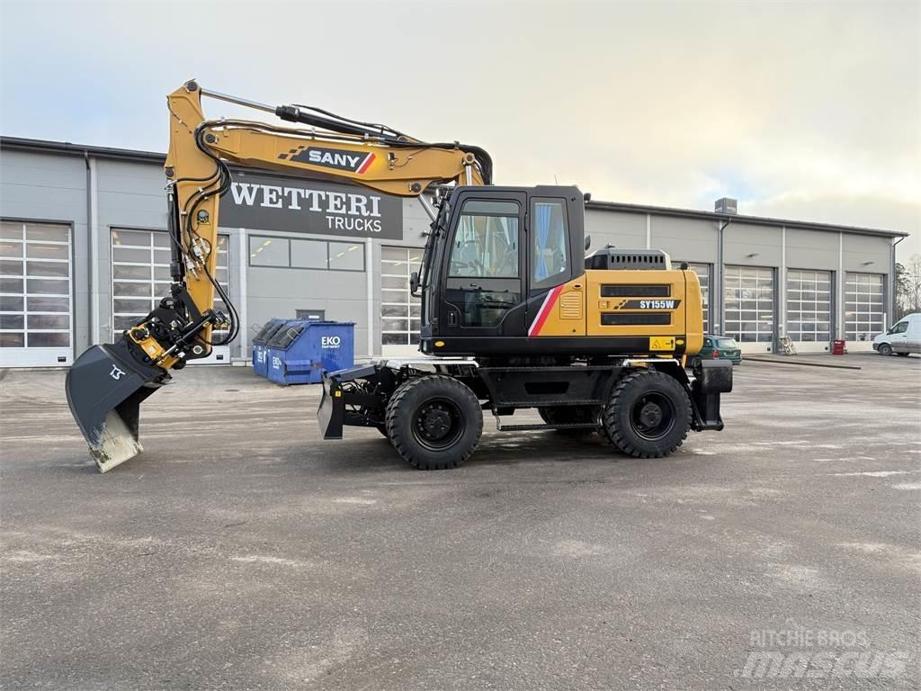 Sany SY155W Pelle sur pneus