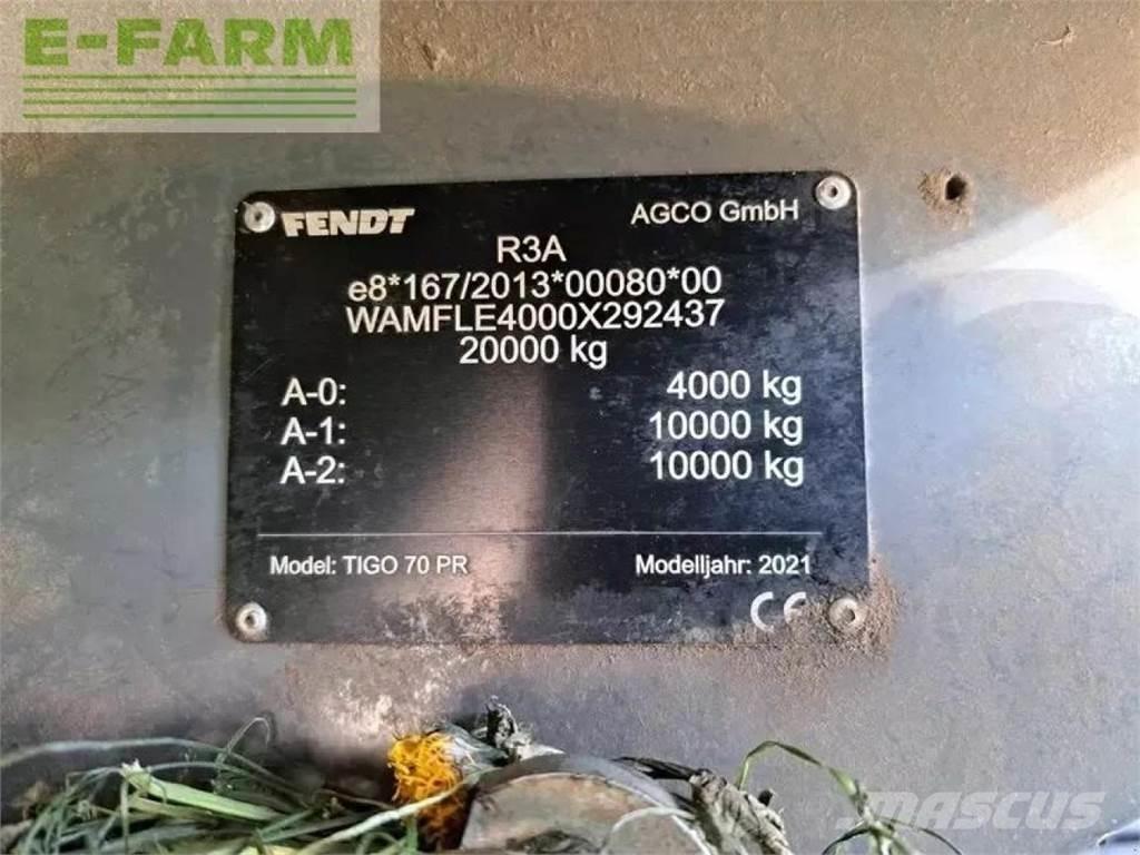 Fendt tigo 70 pr Autres semi remorques