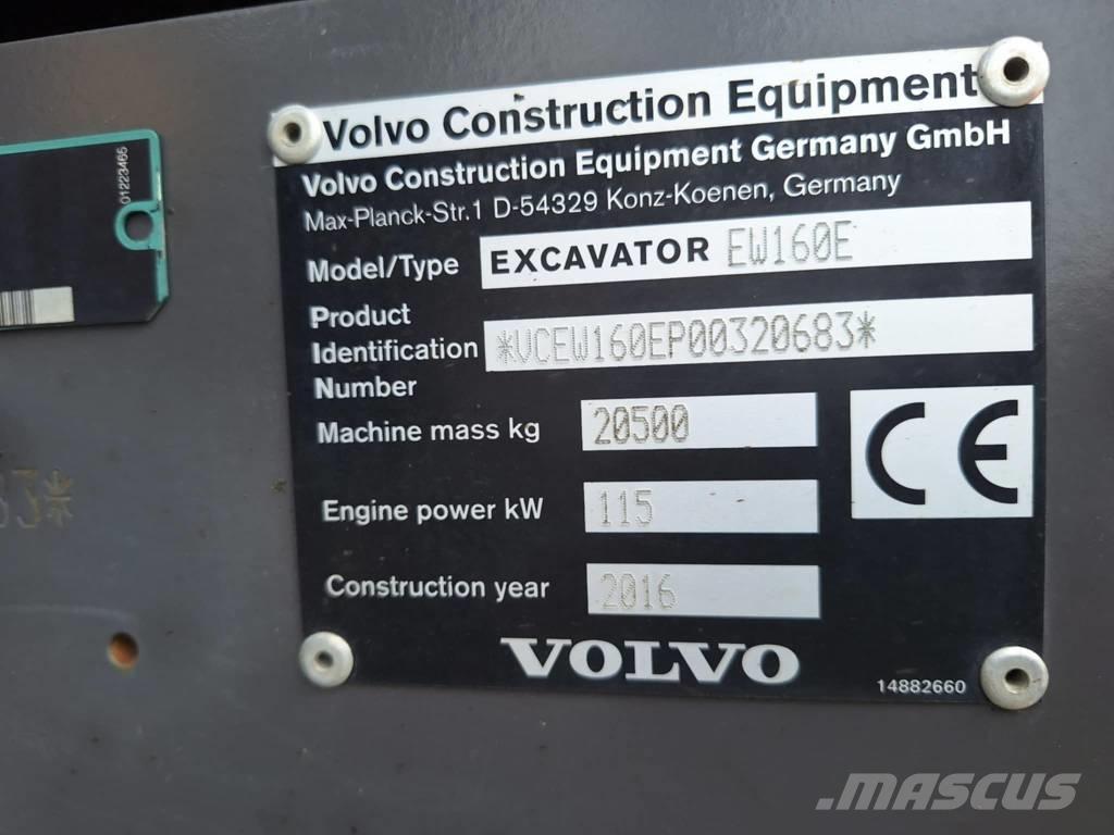 Volvo EW 160 E Pelle sur pneus