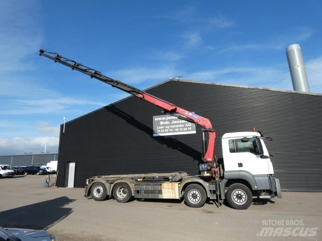 MAN TGS 35.460 Camion plateau ridelle avec grue