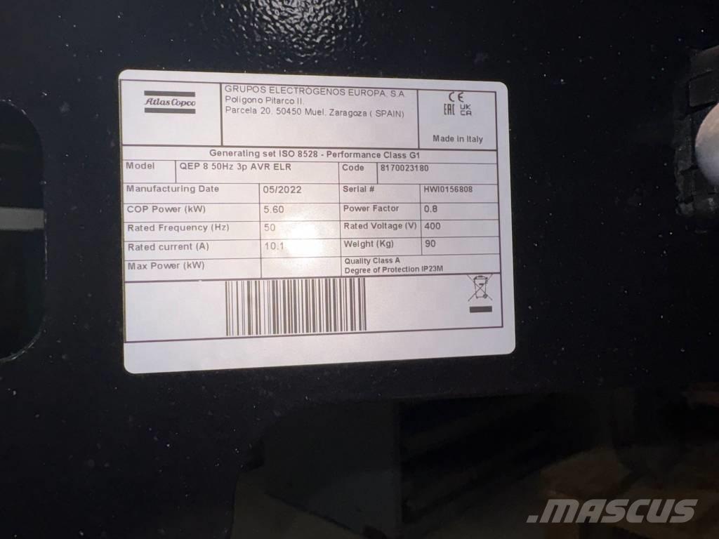 Atlas Copco QEP 8 Générateurs essence