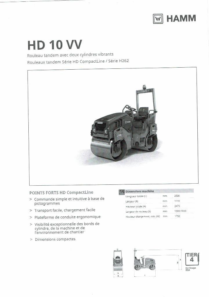 Hamm HD 10 VV Rouleaux tandem