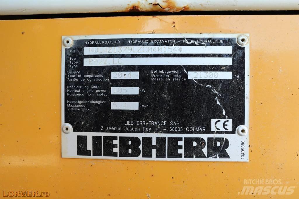 Liebherr R 922 LC Pelle sur chenilles