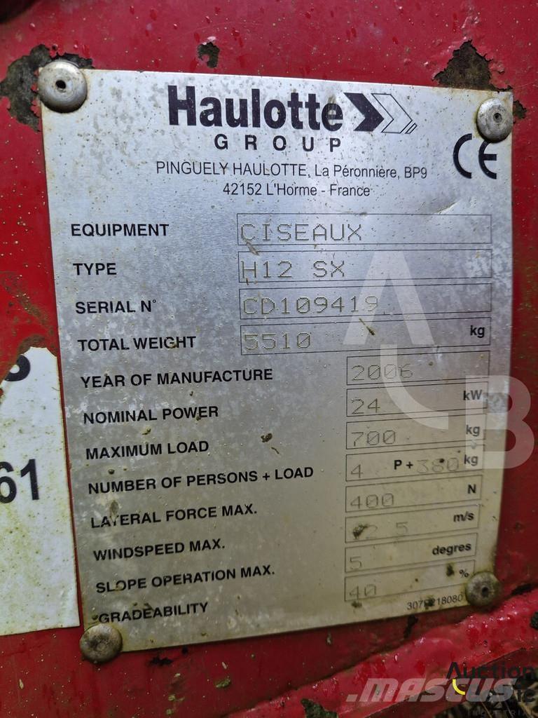 Haulotte H 12 SX Nacelle ciseaux