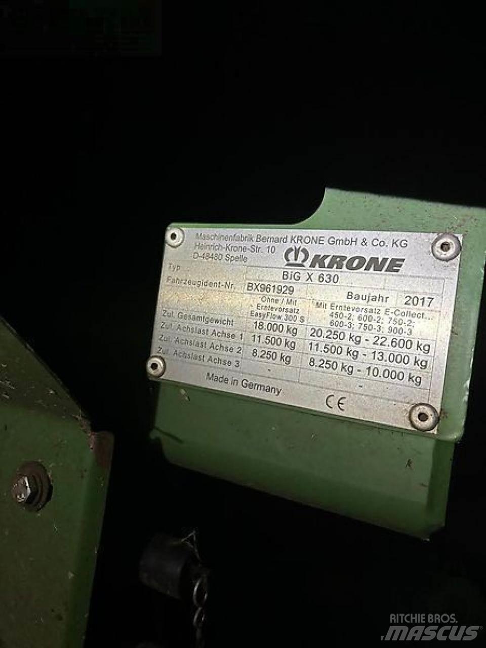 Krone big x 630 Ensileuse automotrice