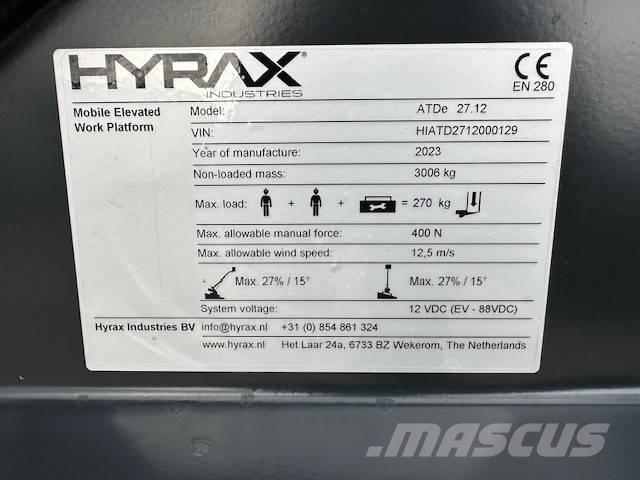 Hyrax ATDe 27.12 Nacelles télescopiques