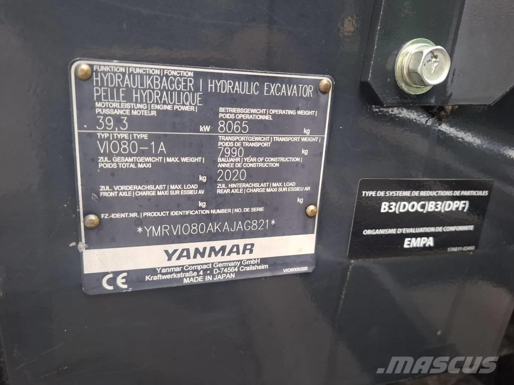 Yanmar Vio 80-1A Mini pelle 7t-12t