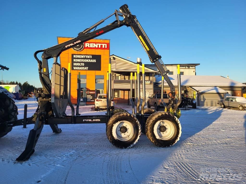 Palms 12 D 5.85 Remorque forestière avec grue