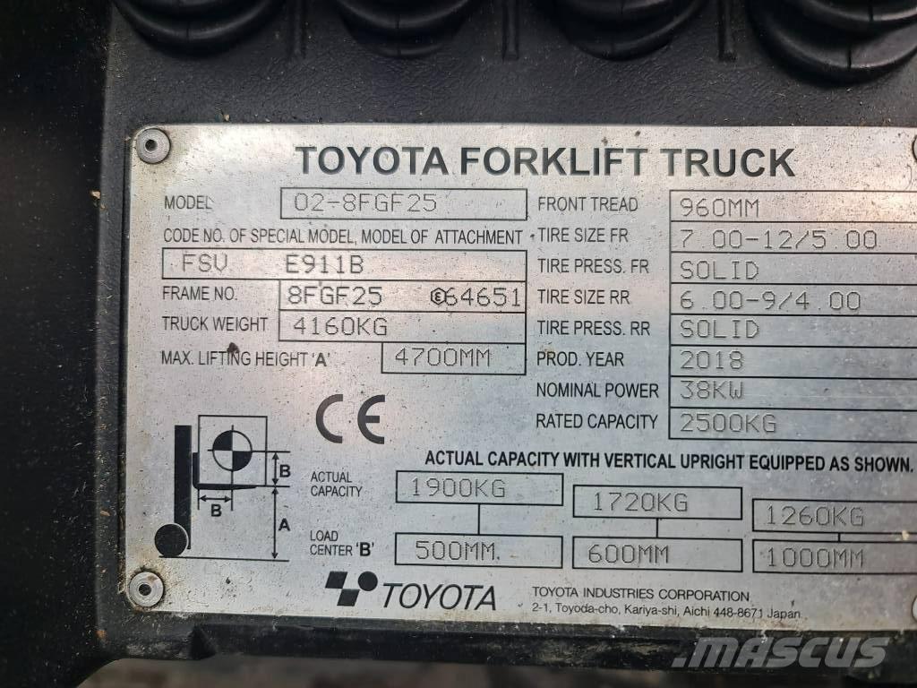 Toyota 02-8 FGF25 Chariots GPL