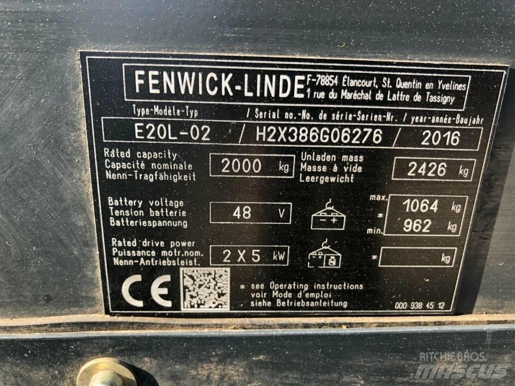 Linde E 20 L-02 Chariots élévateurs électriques