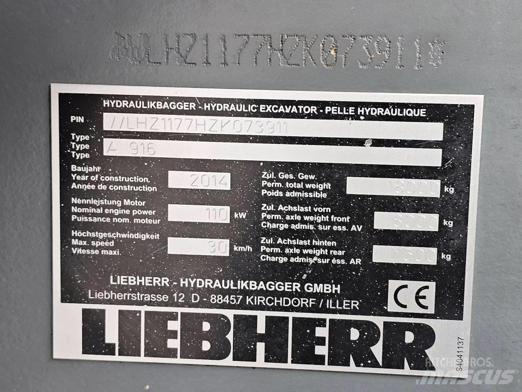 Liebherr A 916 Pelle sur pneus