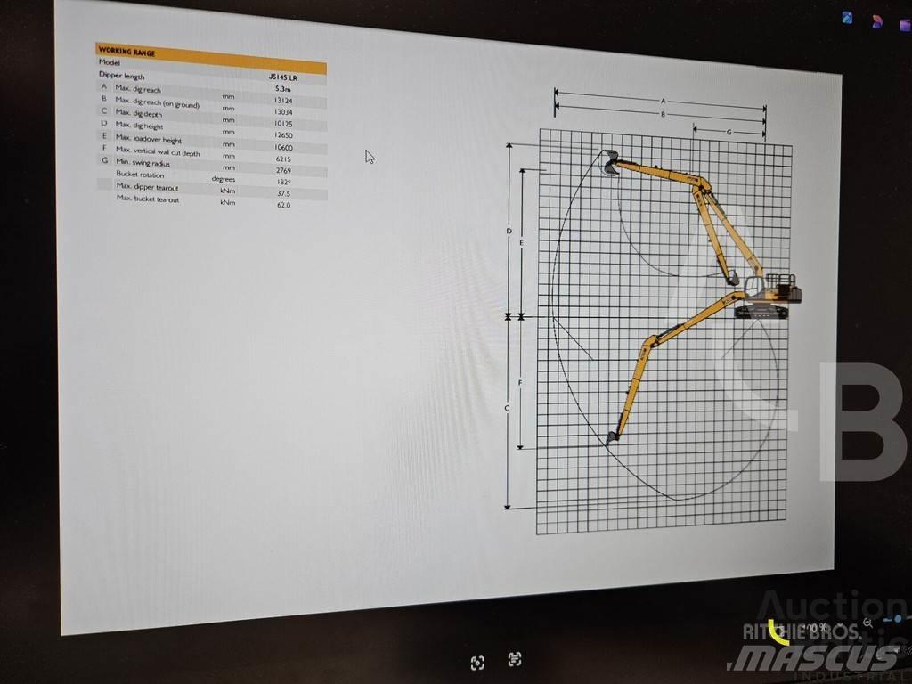 JCB JS 145 LR Pelle sur chenilles
