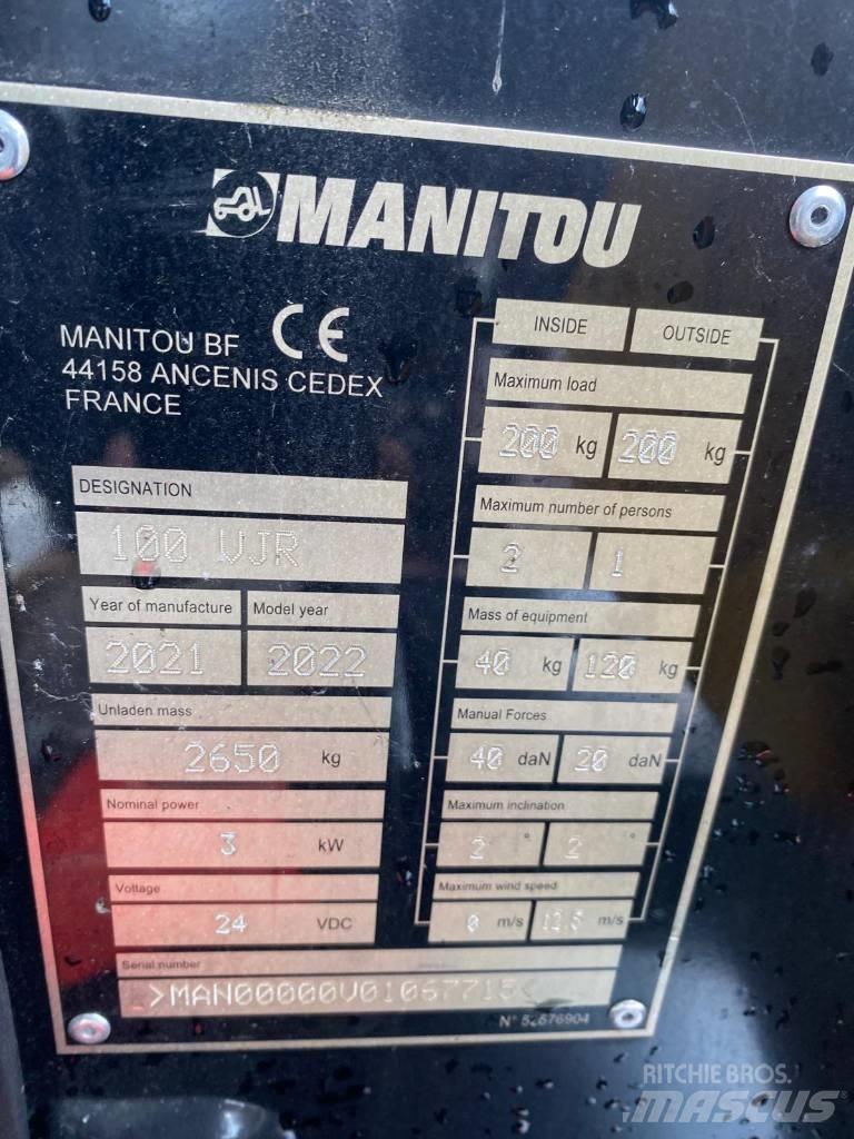 Manitou 100 VJR Mât vertical