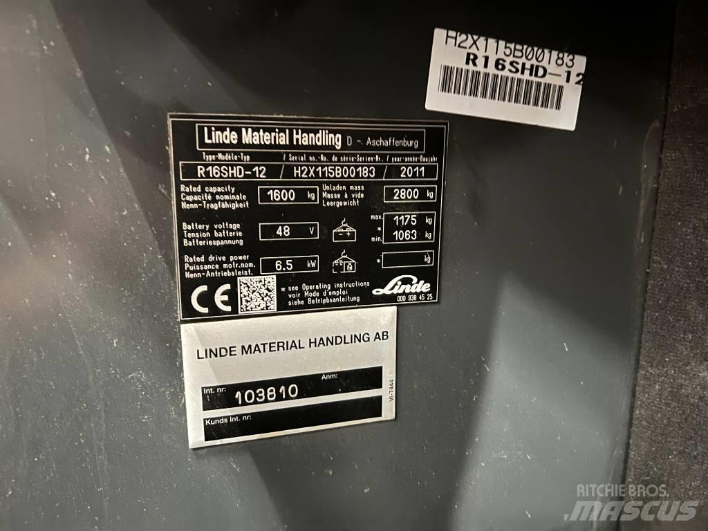Linde R16S Chariot à mât rétractable