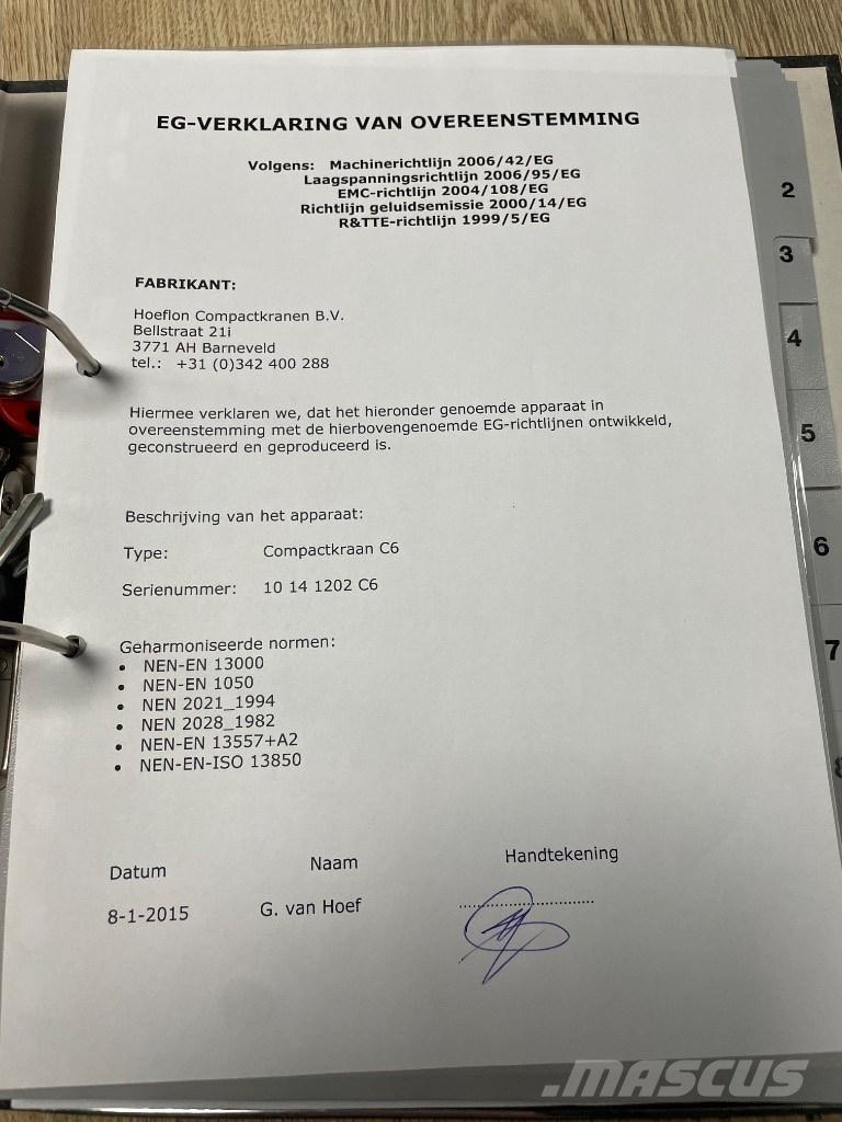 Hoeflon C 6 SOLD Mini grue