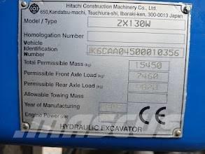 Hitachi ZX 130 W Pelle sur pneus