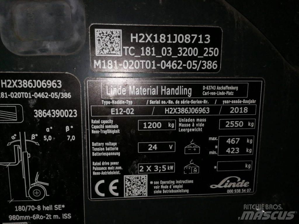 Linde E12-02 Chariots élévateurs électriques