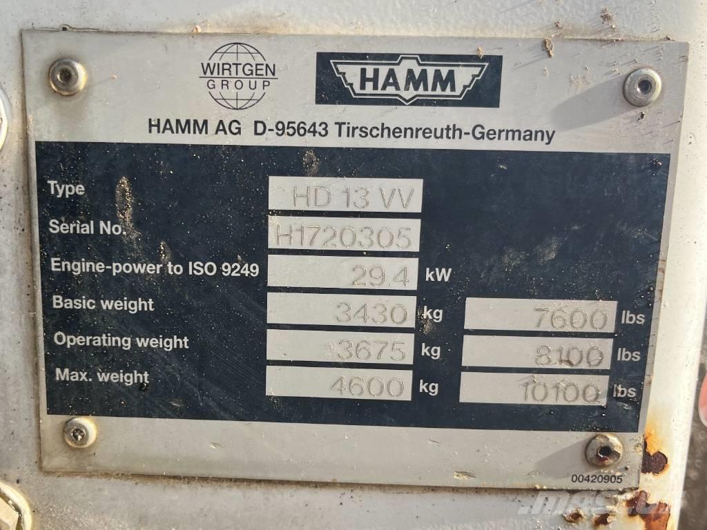 Hamm HD 13 VV Rouleaux tandem
