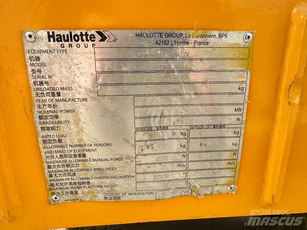 Haulotte OPTIMUM 8 Nacelle ciseaux