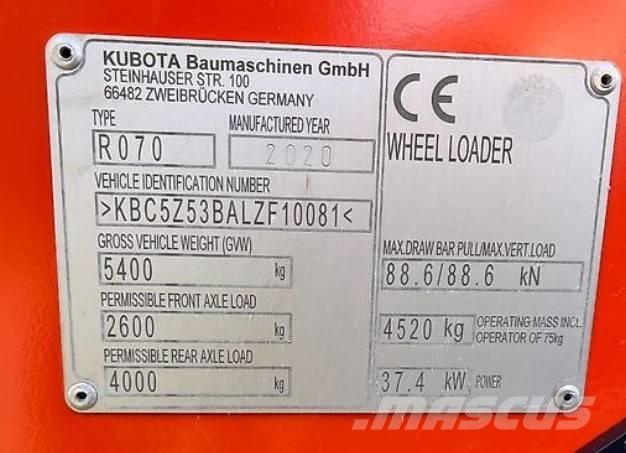 Kubota R 070 Chargeuse sur pneus