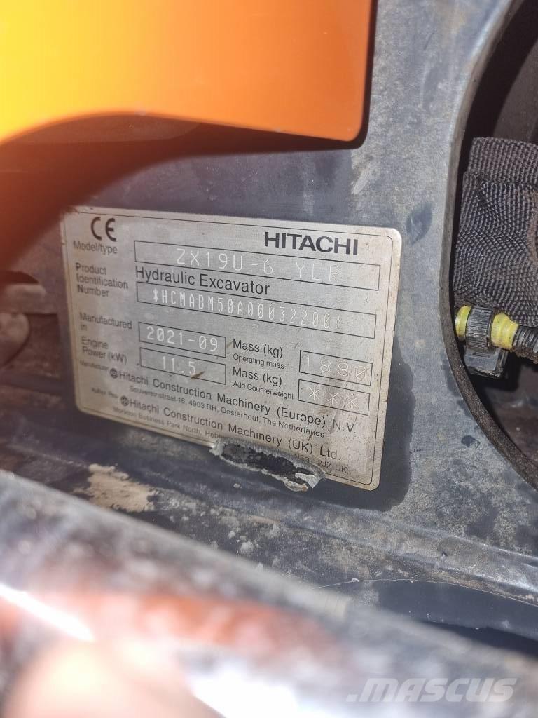 Hitachi ZX 19 U Mini pelle < 7t