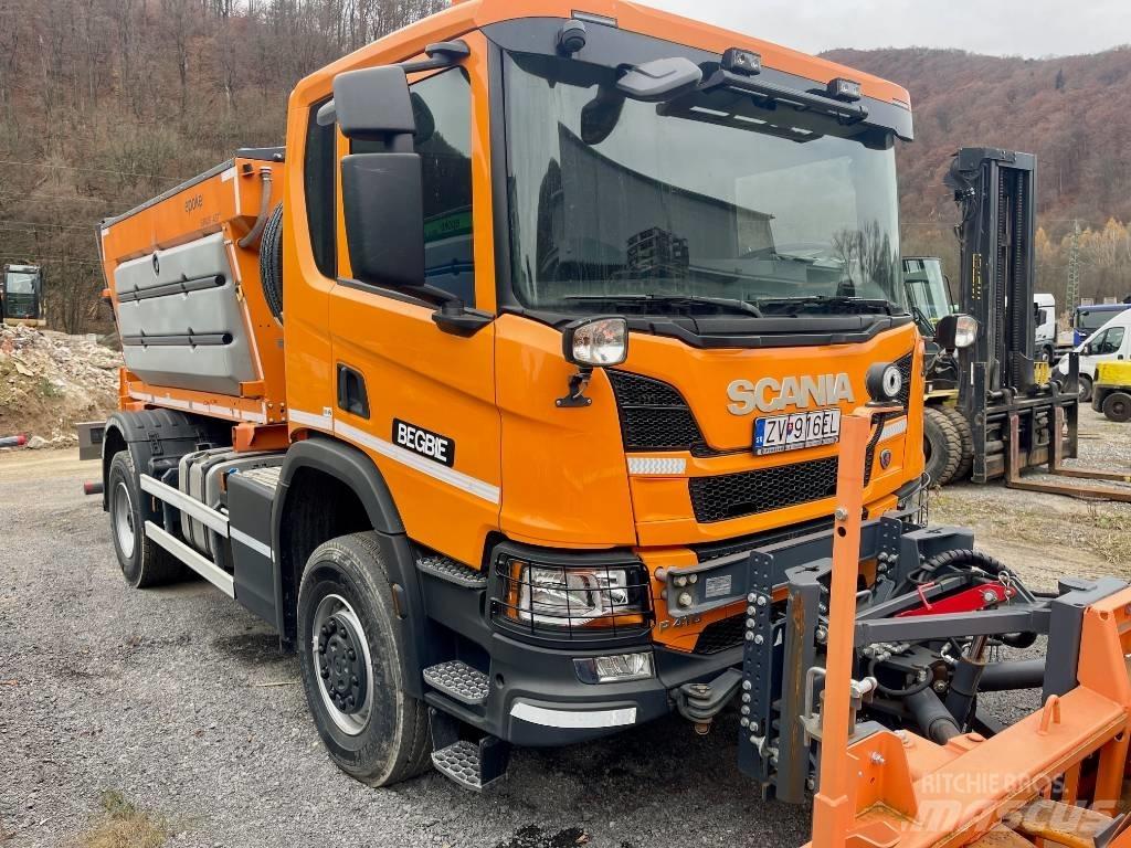 Scania P 410 Sableuse et saleuse