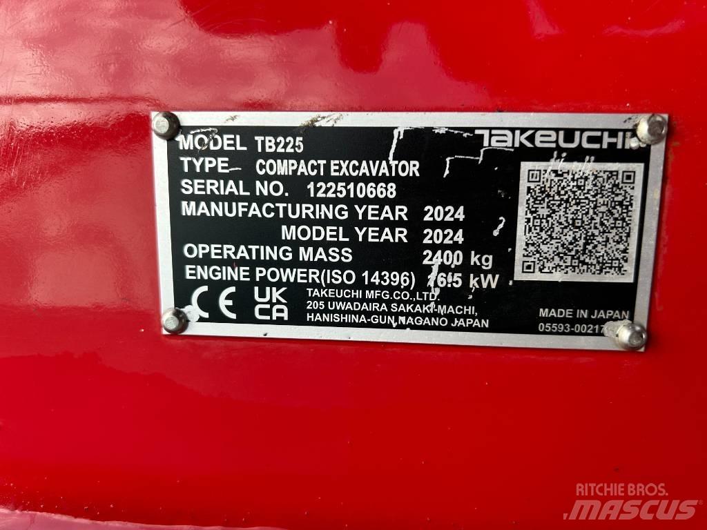 Takeuchi TB 225A V5 Mini pelle < 7t