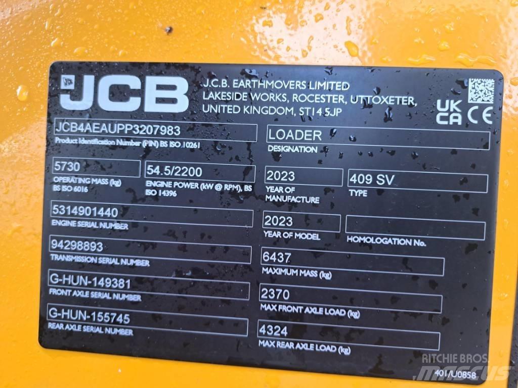 JCB 409 SV NE Chargeuse sur pneus