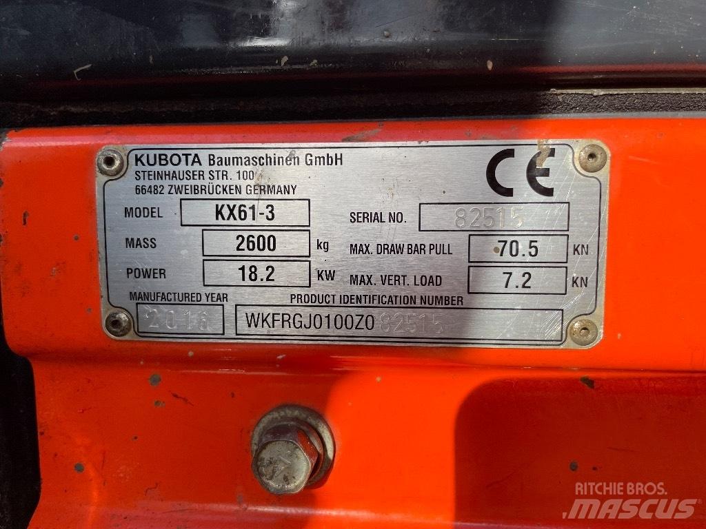 Kubota KX 61-3 Mini pelle < 7t