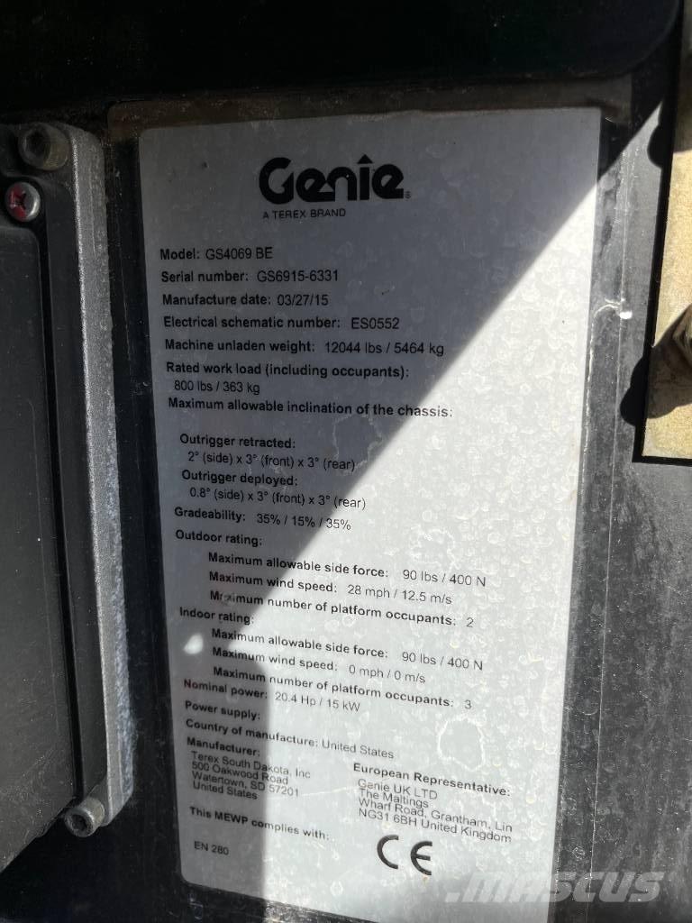 Genie GS 4069 BE Nacelle ciseaux