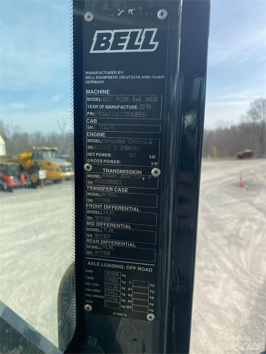 Bell B20E Tombereau articulé
