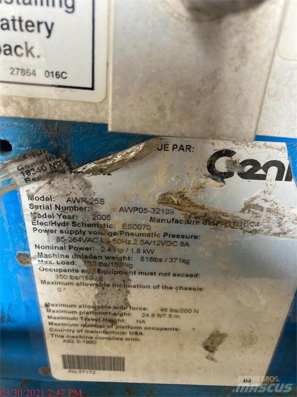 Genie AWP25S Mât vertical