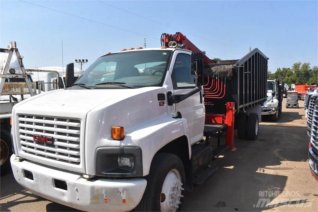 GMC TOPKICK C8500 Camion plateau ridelle avec grue