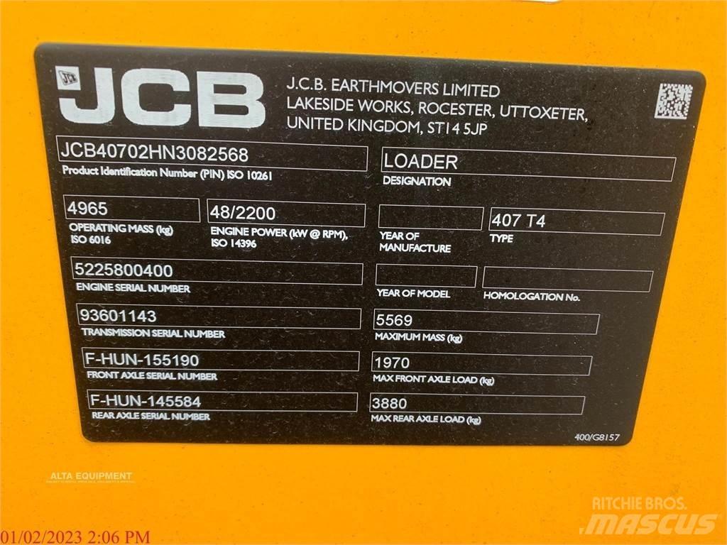 JCB 407B Chargeuse sur pneus