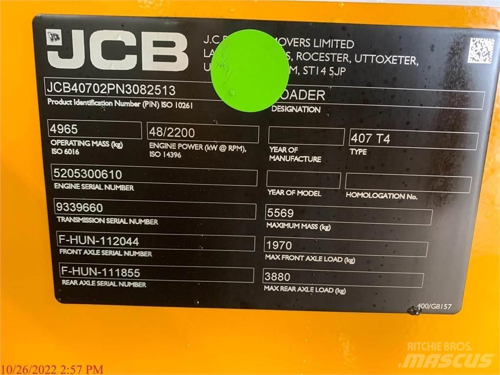 JCB 407B Chargeuse sur pneus