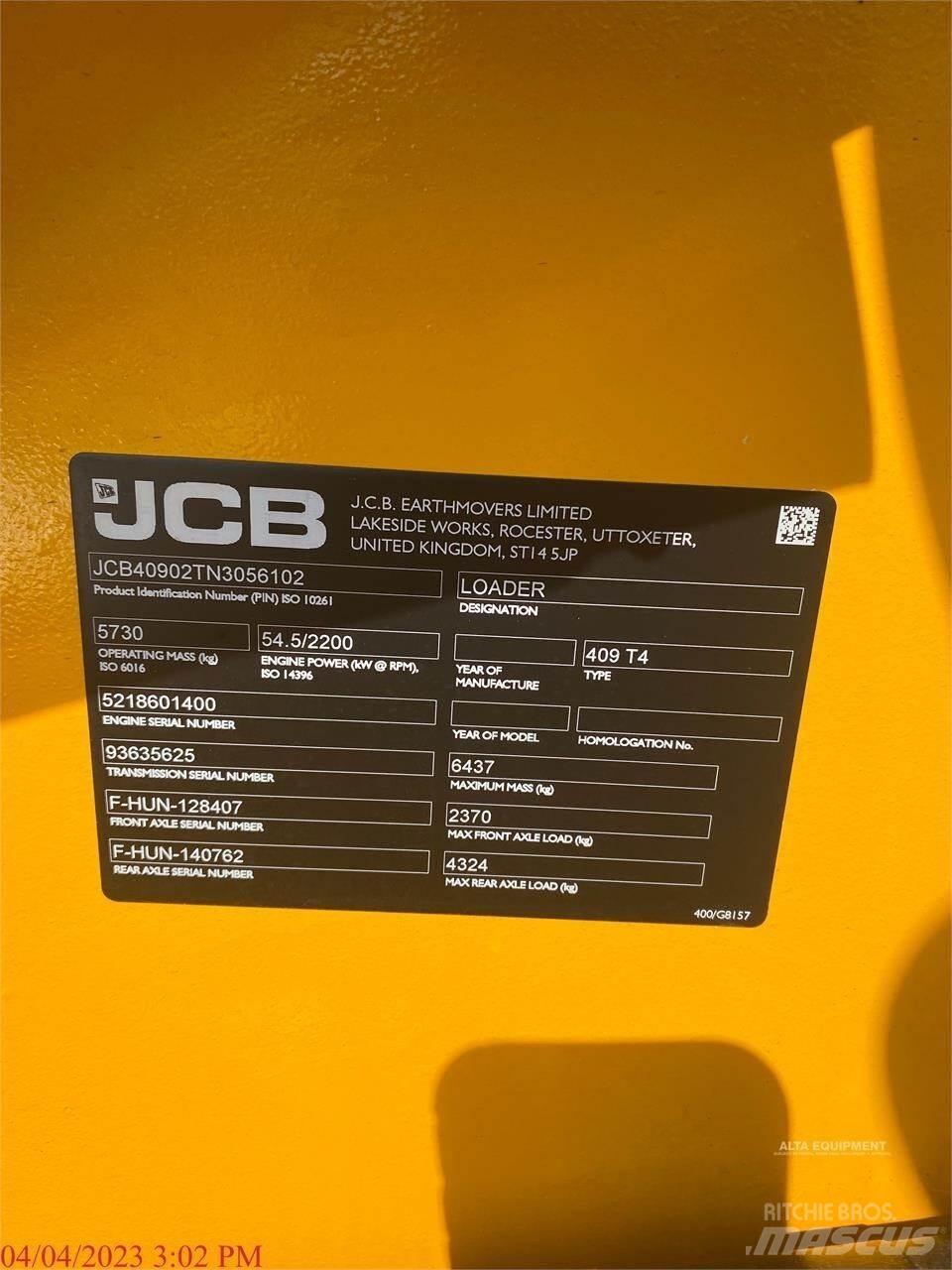 JCB 409 Chargeuse sur pneus