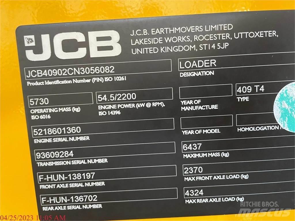 JCB 409 Chargeuse sur pneus