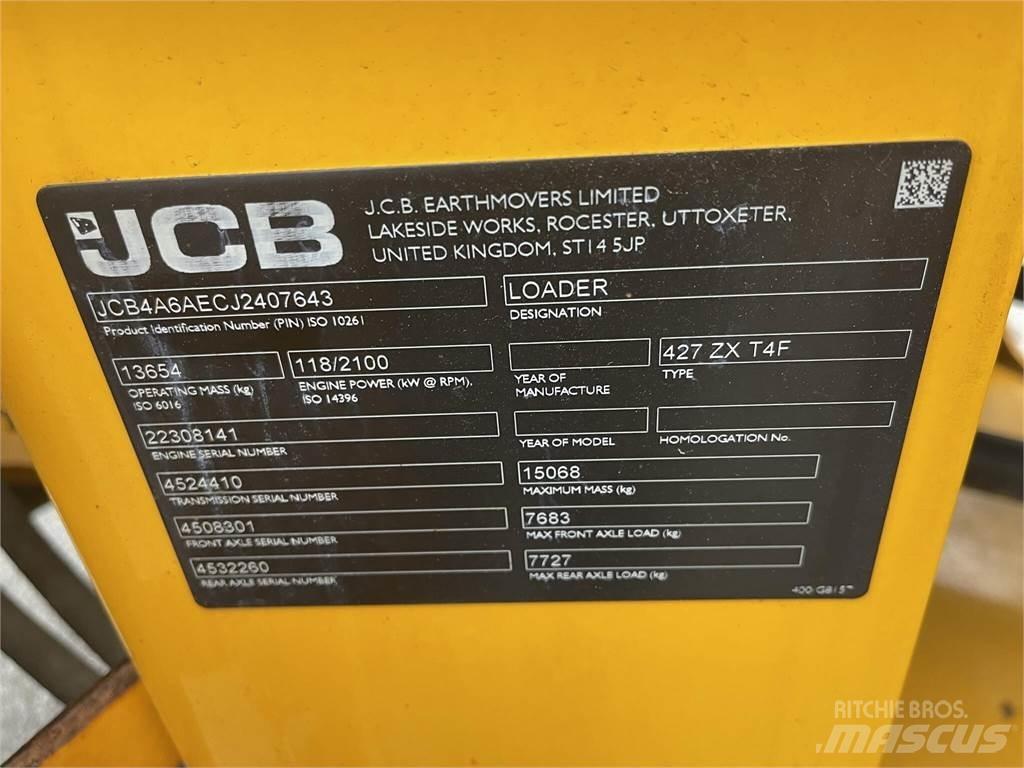 JCB 427ZX Chargeuse sur pneus